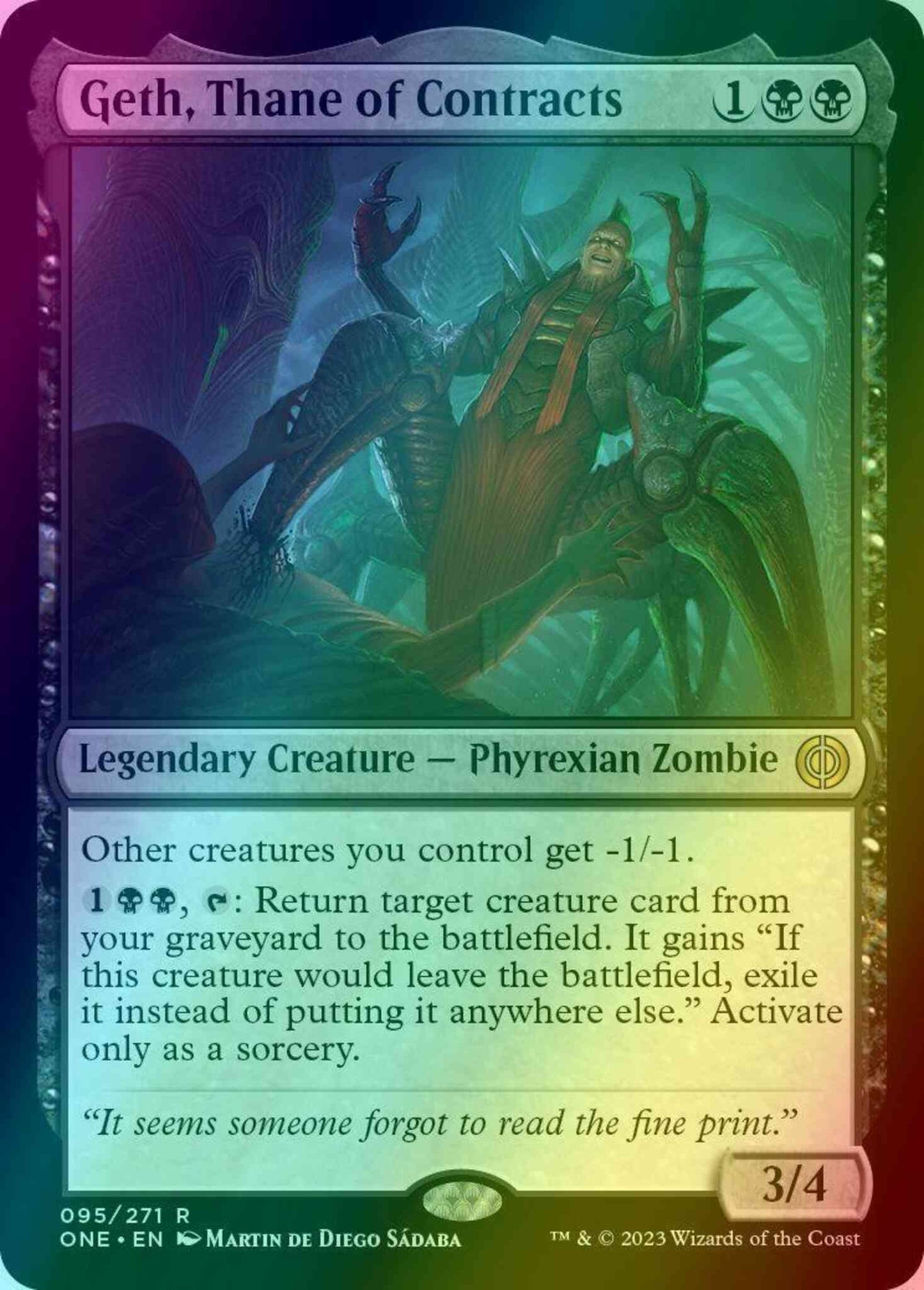 Geth, Thane of Contracts [95] [Phyrexia: All Will Be One] [Foil]