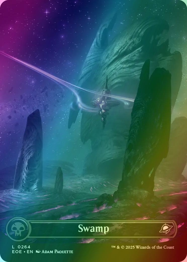 Swamp [264] [Borderless] [Celestial] [Edge of Eternities] [Foil]