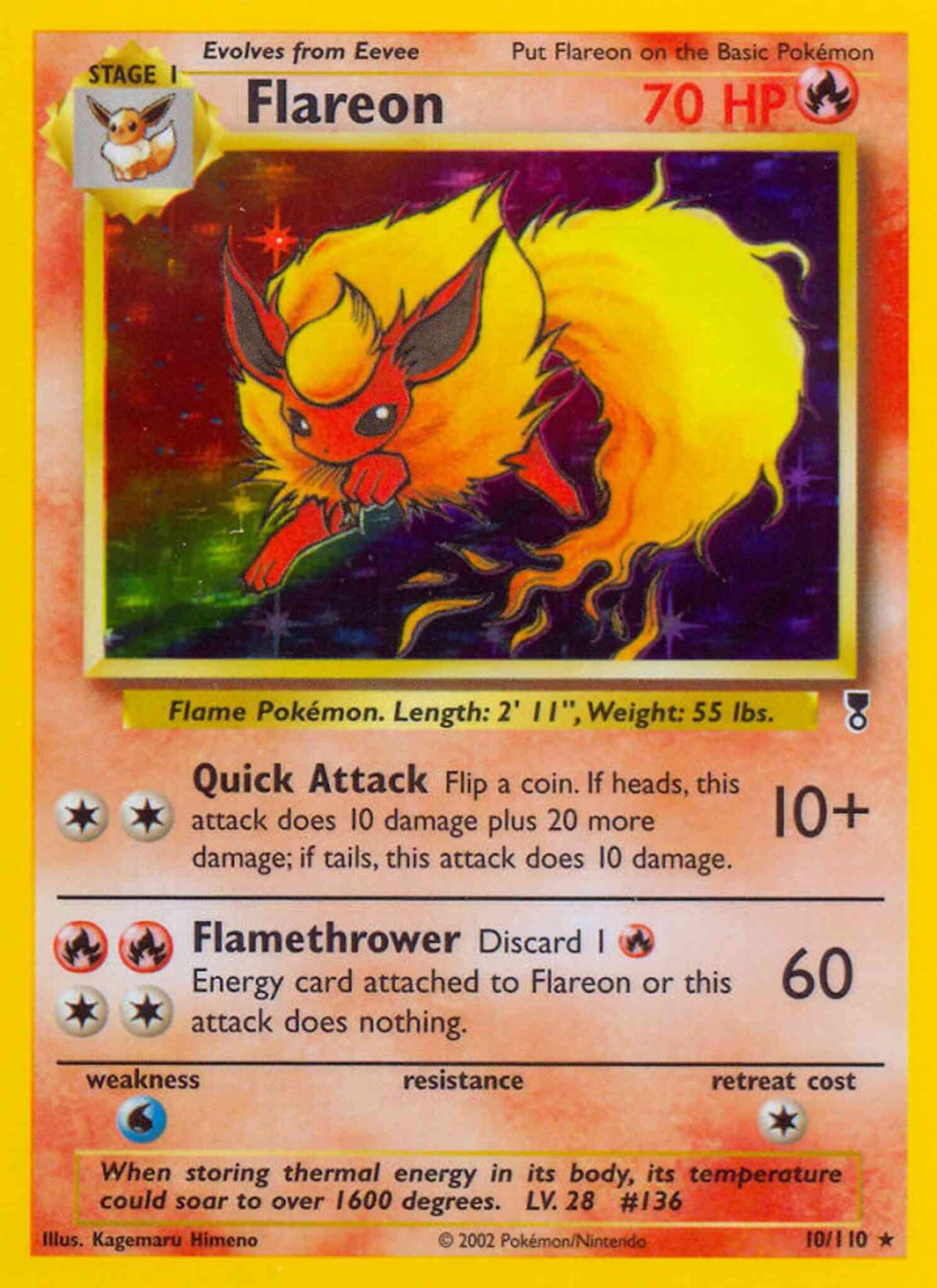 Flareon - 10/110 - Rare [base6-10] [Holo]