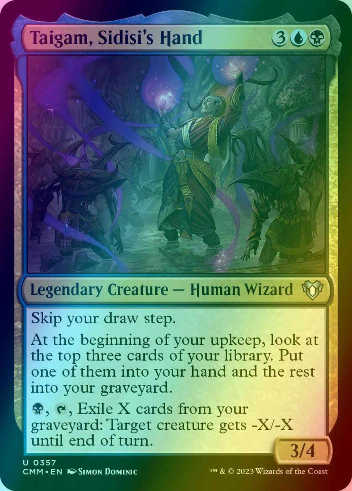 Taigam, Sidisi's Hand [357] [Commander Masters] [Foil]