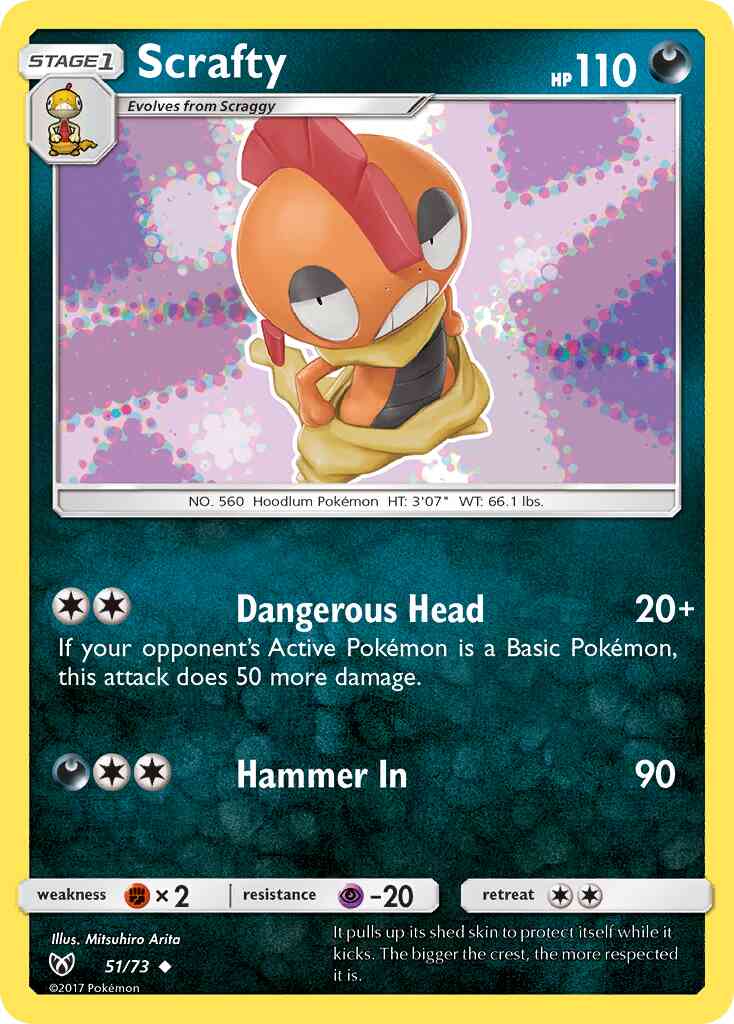 Scrafty - 51/73 - Uncommon [sm35-51] [Non-Holo]