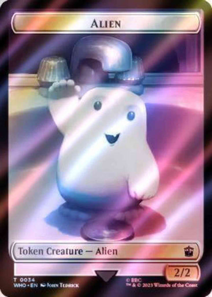 Alien Token (34) // Alien Salamander Token (48) [Universes Beyond: Doctor Who: Tokens] [Surge Foil]