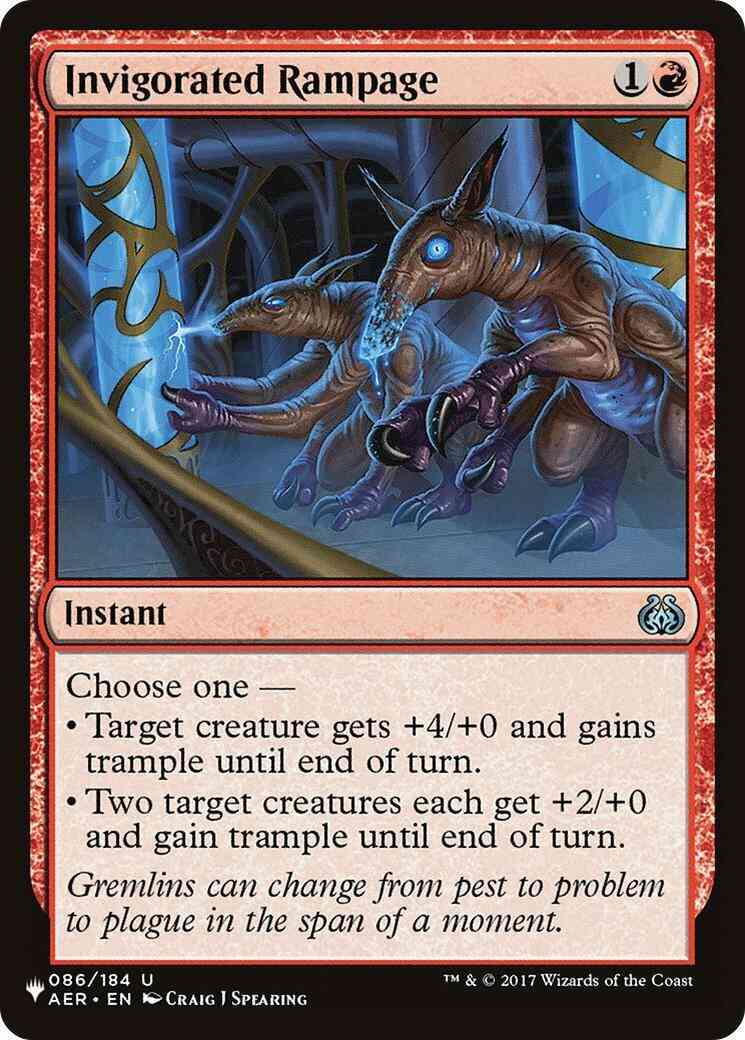 Invigorated Rampage [AER-86] [The List] [Non-Foil]