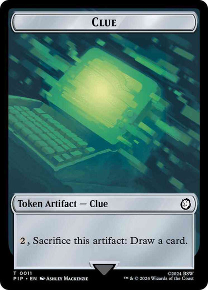 Clue Token (11) // Zombie Mutant Token (07) [Fallout: Tokens] [Non-Foil]