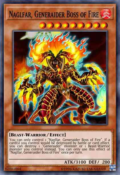 Naglfar, Generaider Boss of Fire - MYFI-EN030 - Secret Rare - 1st Edition