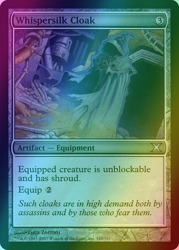 Whispersilk Cloak [345] [Tenth Edition] [Foil]