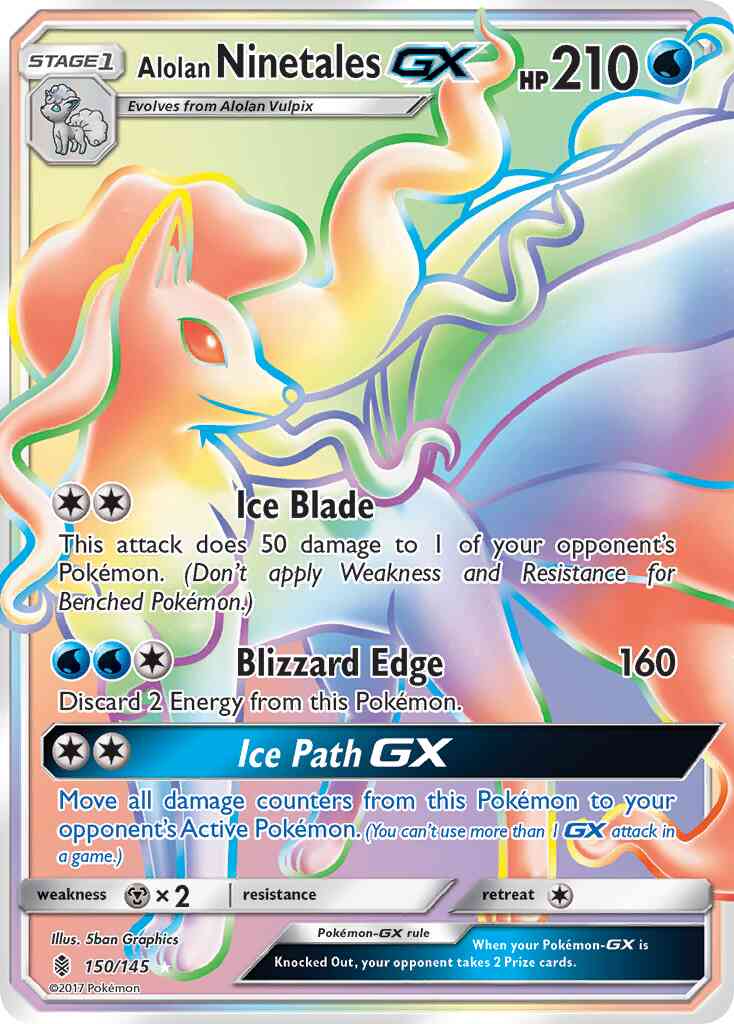 Alolan Ninetales-GX - 150/145 - Rare Secret [sm2-150] [Secret]