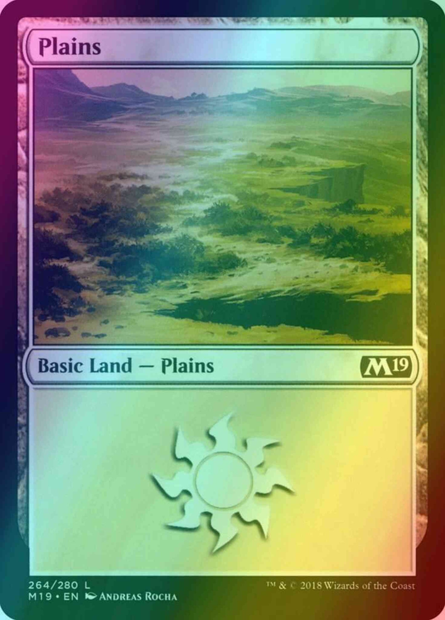 Plains [264] [Core Set 2019] [Foil]