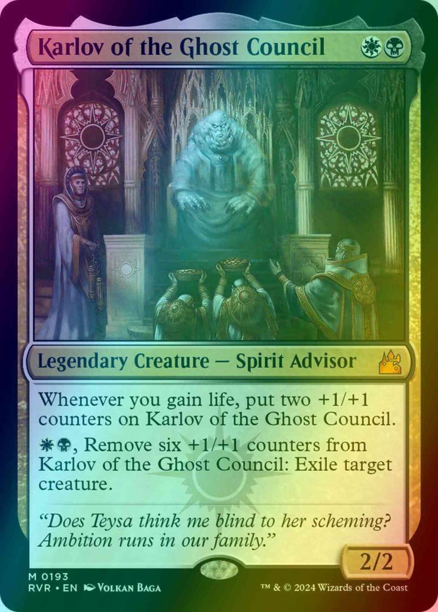 Karlov of the Ghost Council [193] [Ravnica Remastered] [Foil]