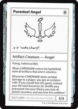 Puresteel Angel - No Symbol [109] [Mystery Booster Playtest Cards 2021] [Non-Foil]