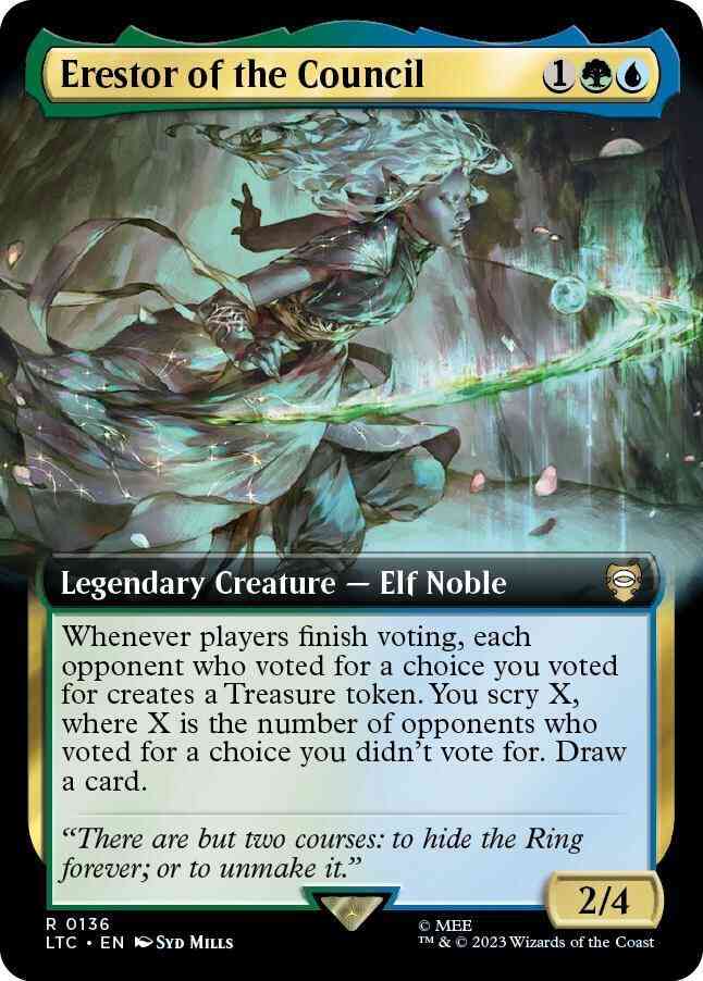 Erestor of the Council [136] [Extended Art] [The Lord of the Rings: Tales of Middle-earth: Commander] [Non-Foil]