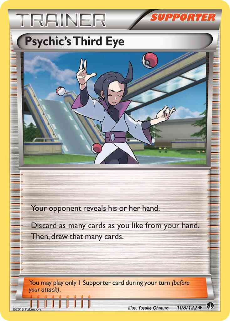 Psychic's Third Eye - 108/122 - Uncommon [xy9-108] [Reverse Holo]