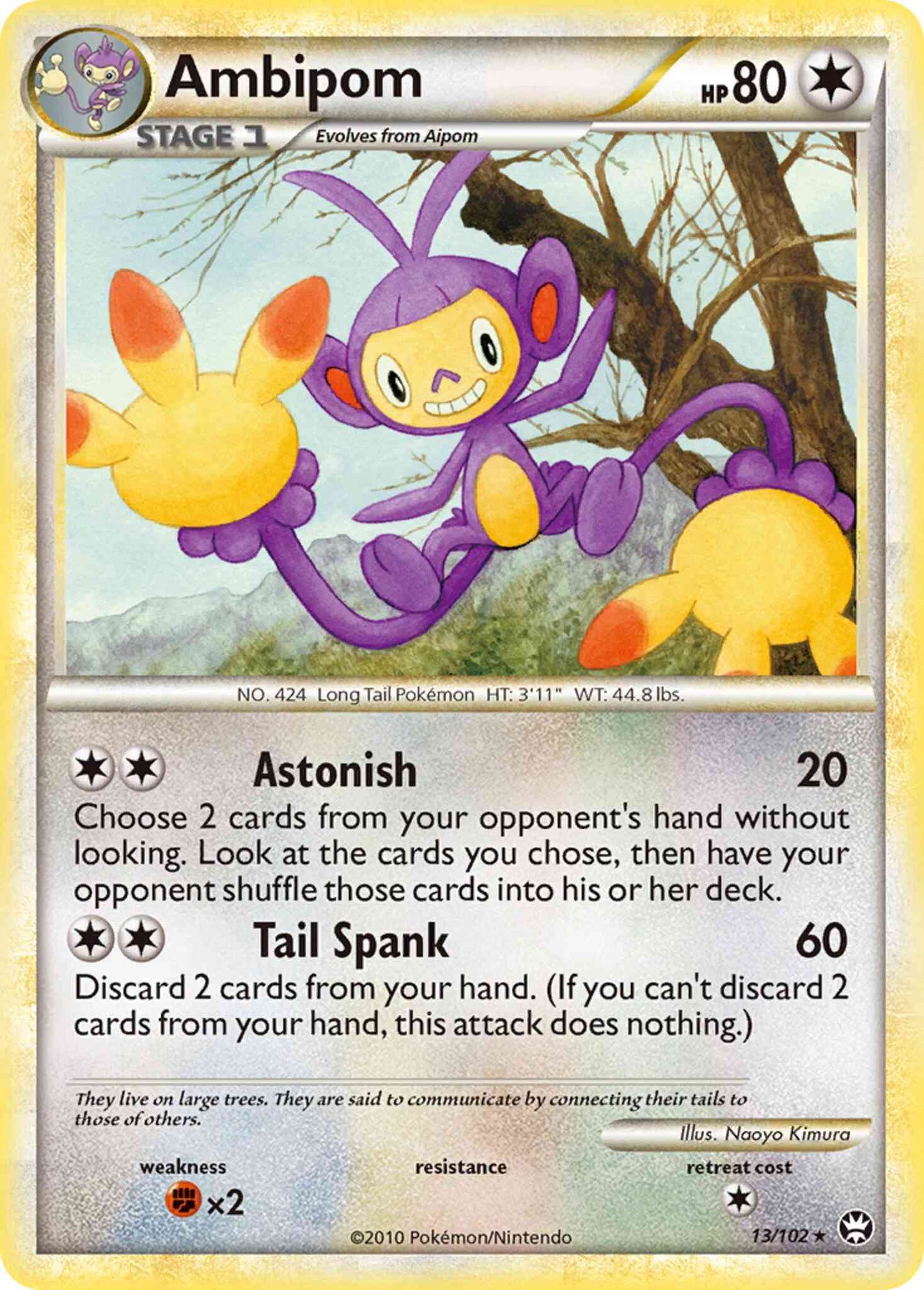 Ambipom - 13/102 - Rare [hgss4-13] [Reverse Holo]
