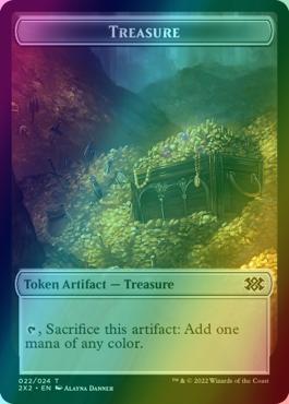 Egg Token (16) // Treasure Token (22) [Double Masters 2022: Tokens] [Foil]
