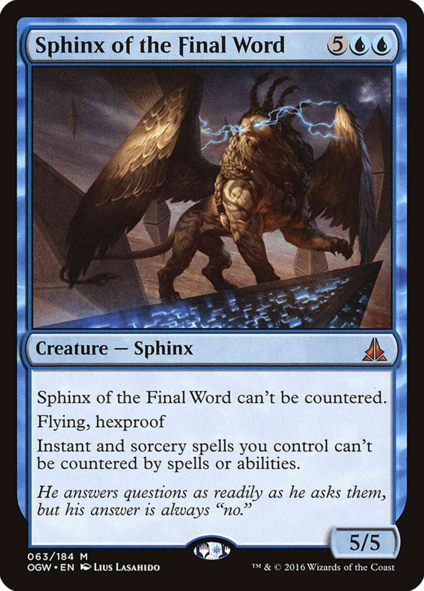 Sphinx of the Final Word [63] [Oath of the Gatewatch] [Non-Foil]