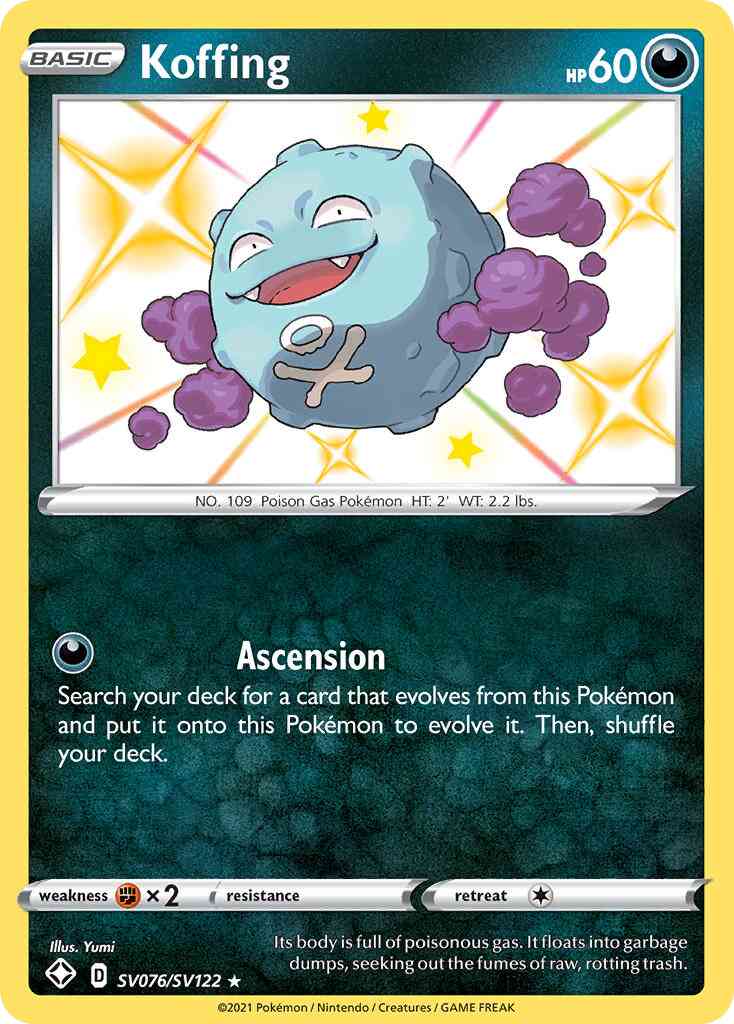 Koffing - SV076/SV122 - Rare Shiny [swsh45sv-SV076] [Holo]