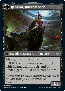Henrika Domnathi // Henrika, Infernal Seer [119] [Innistrad: Crimson Vow] [Non-Foil]