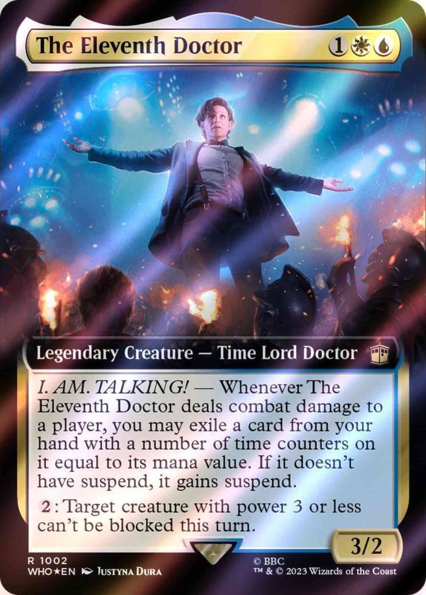 The Eleventh Doctor [1002] [Extended Art] [Universes Beyond: Doctor Who] [Surge Foil]