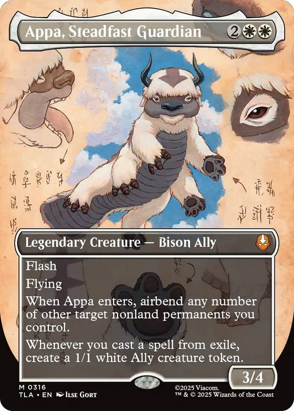 Appa, Steadfast Guardian [316] [Borderless] [Field Notes] [Avatar: The Last Airbender] [Non-Foil]