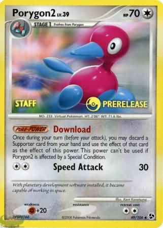 Porygon2 - 49/106 - Promo [Prerelease] [Staff] [DP4MSP-49] [Non-Holo]