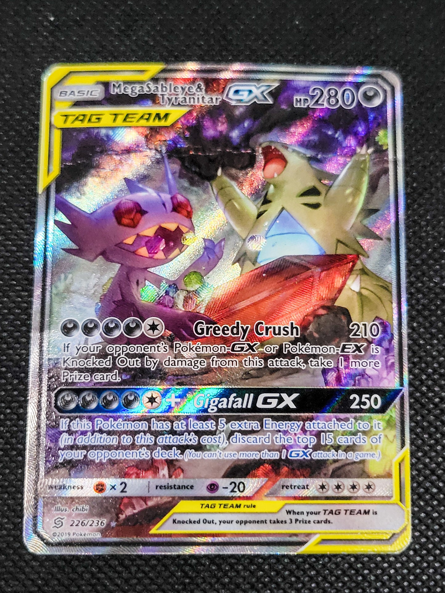 Mega Sableye & Tyranitar-GX — Damaged|Rare Ultra — ID 16880