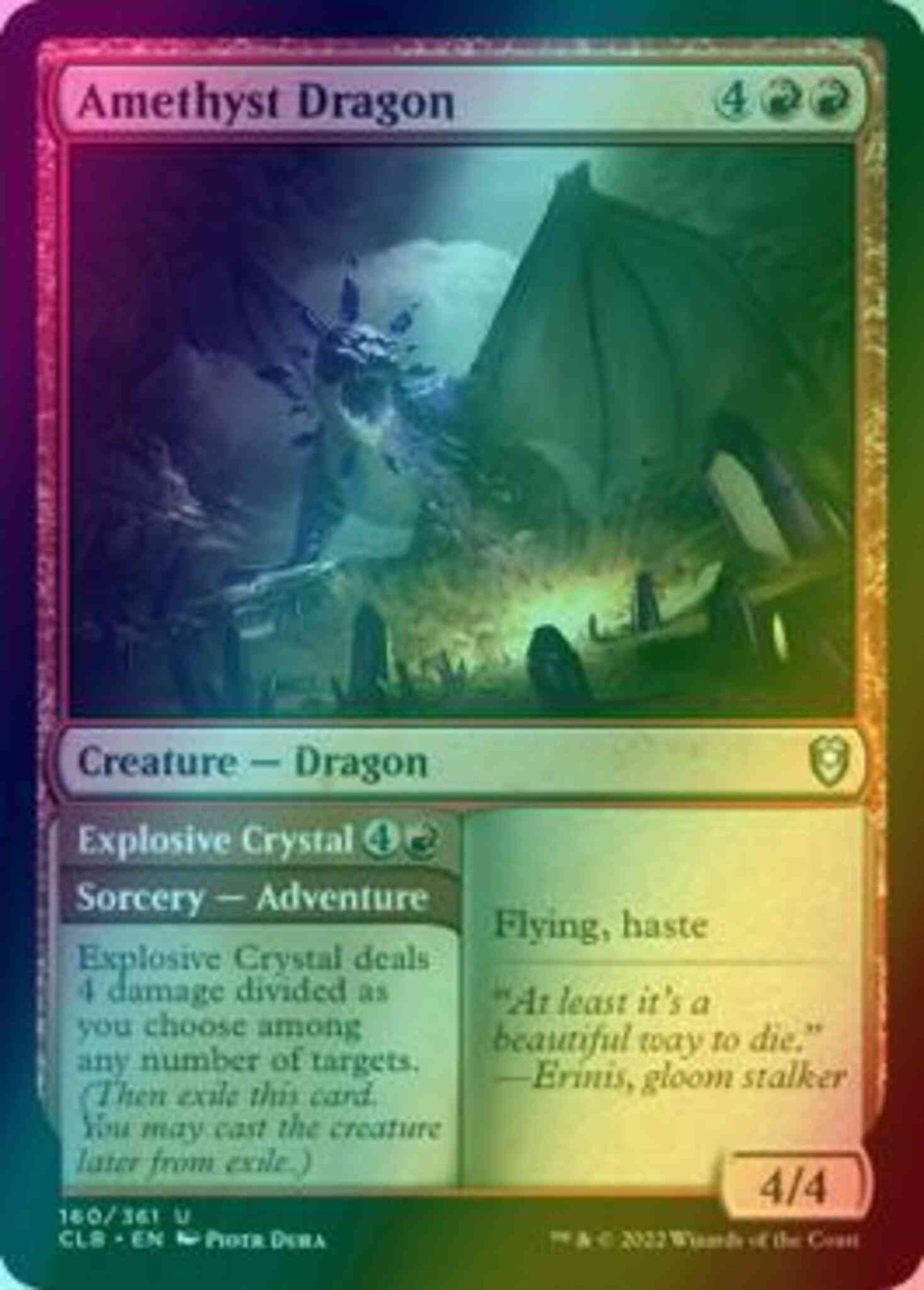 Amethyst Dragon // Explosive Crystal [160] [Commander Legends: Battle for Baldur's Gate] [Foil]
