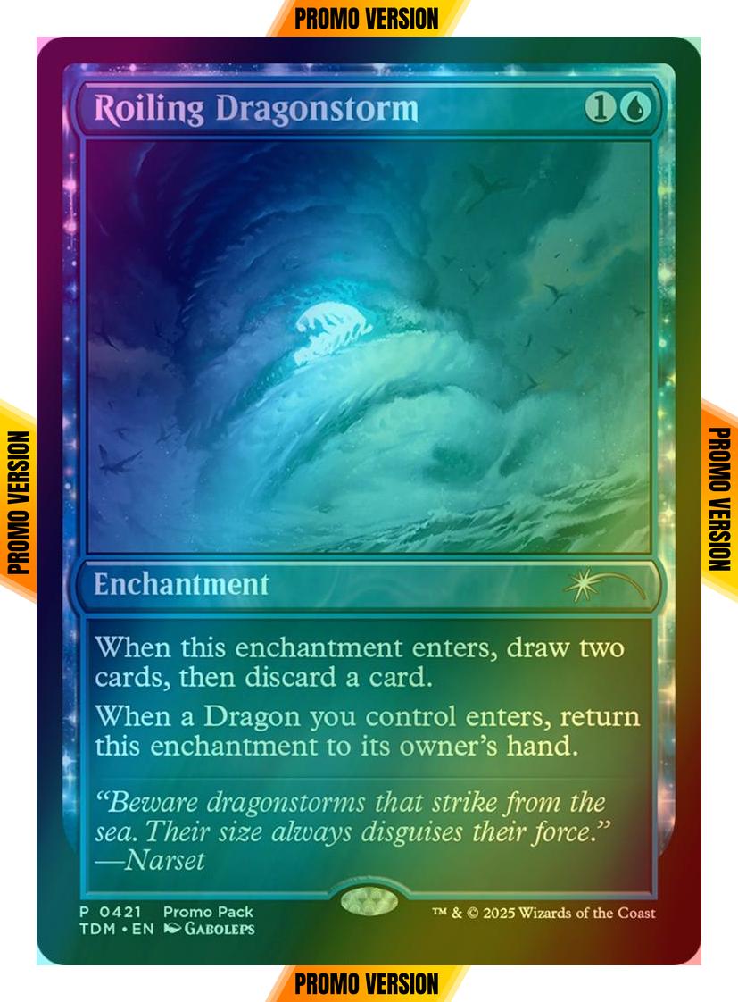 Roiling Dragonstorm [421] [Dark Frame Promo Pack] [Tarkir: Dragonstorm] [Foil]