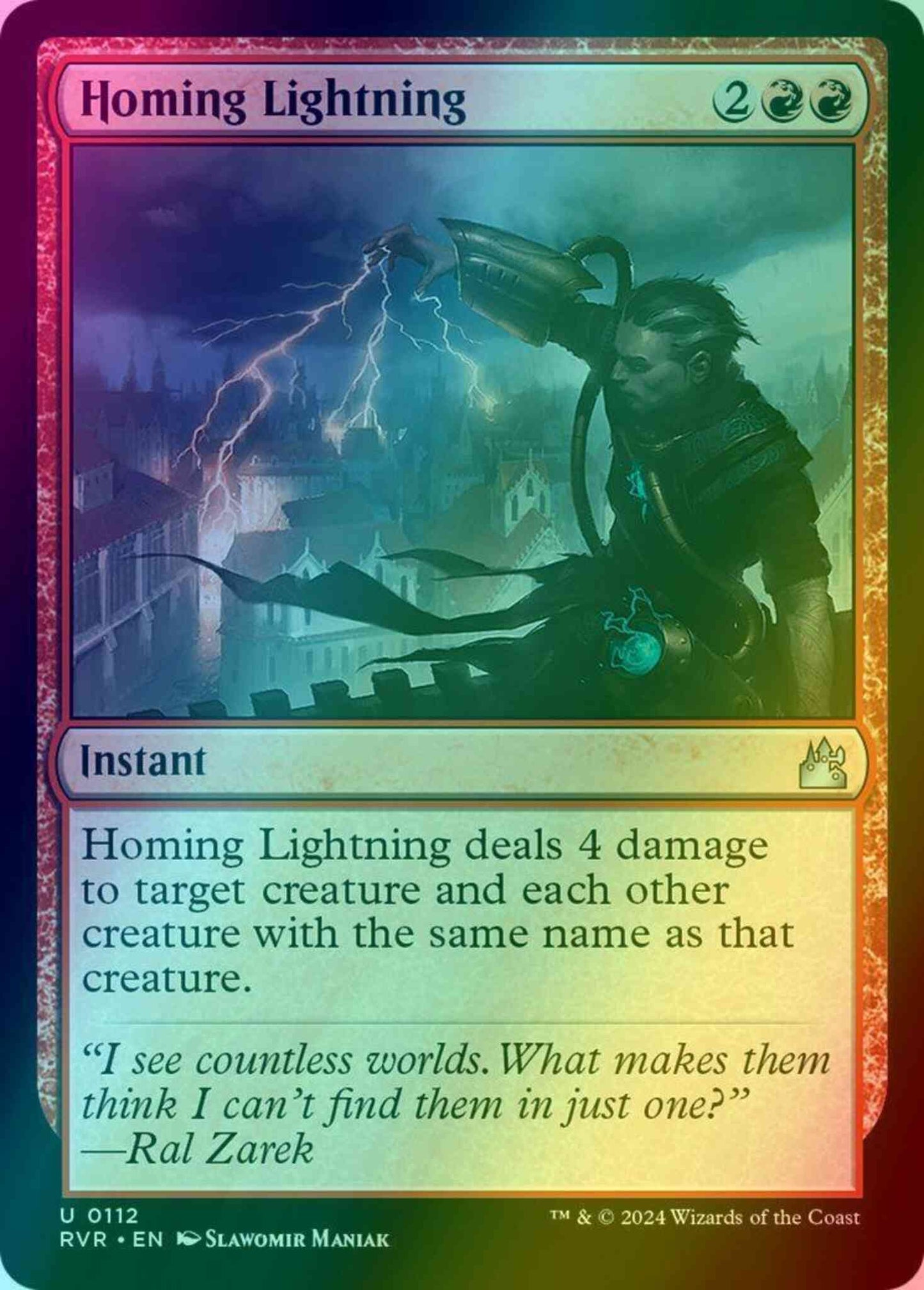 Homing Lightning [112] [Ravnica Remastered] [Foil]