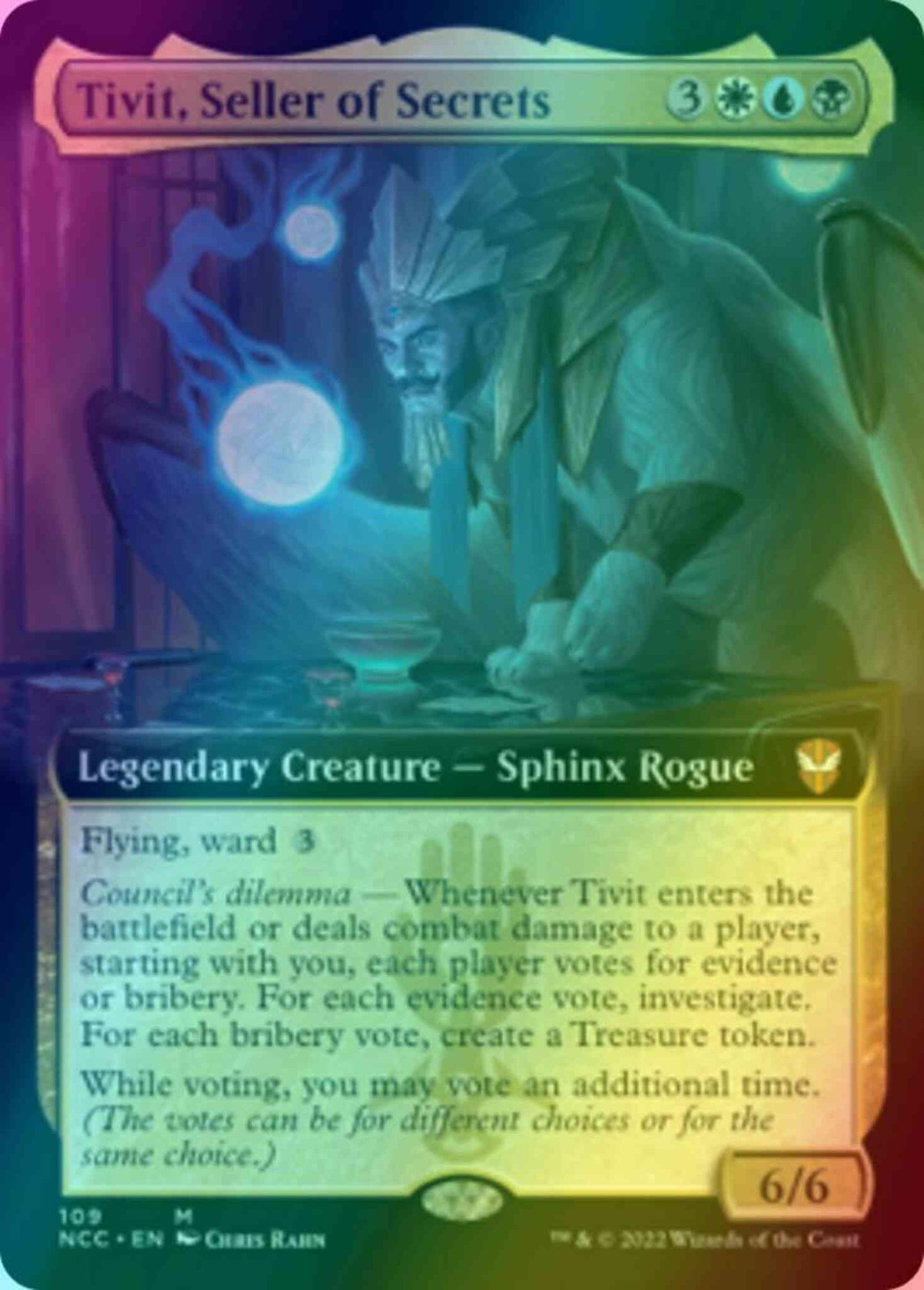 Tivit, Seller of Secrets [109] [Extended Art] [Streets of New Capenna: Commander] [Foil]