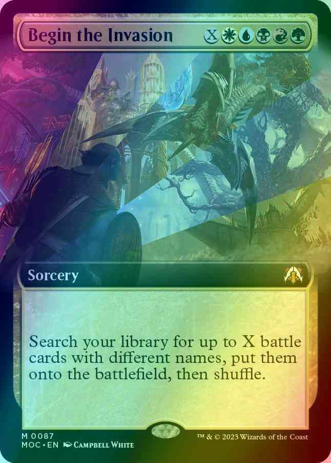 Begin the Invasion [87] [Extended Art] [March of the Machine: Commander] [Foil]