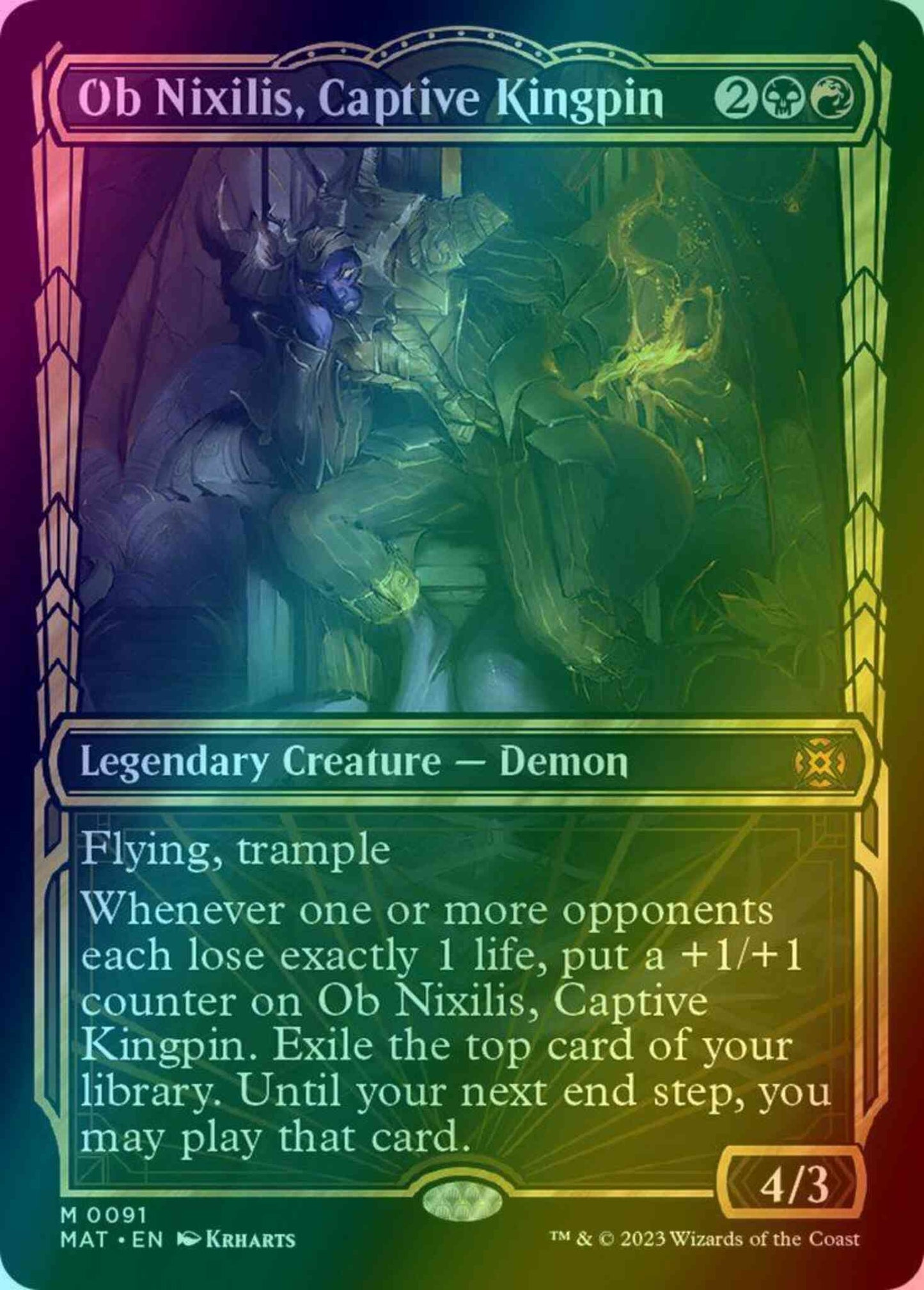 Ob Nixilis, Captive Kingpin [91] [Planar Showcase] [March of the Machine: The Aftermath] [Foil]