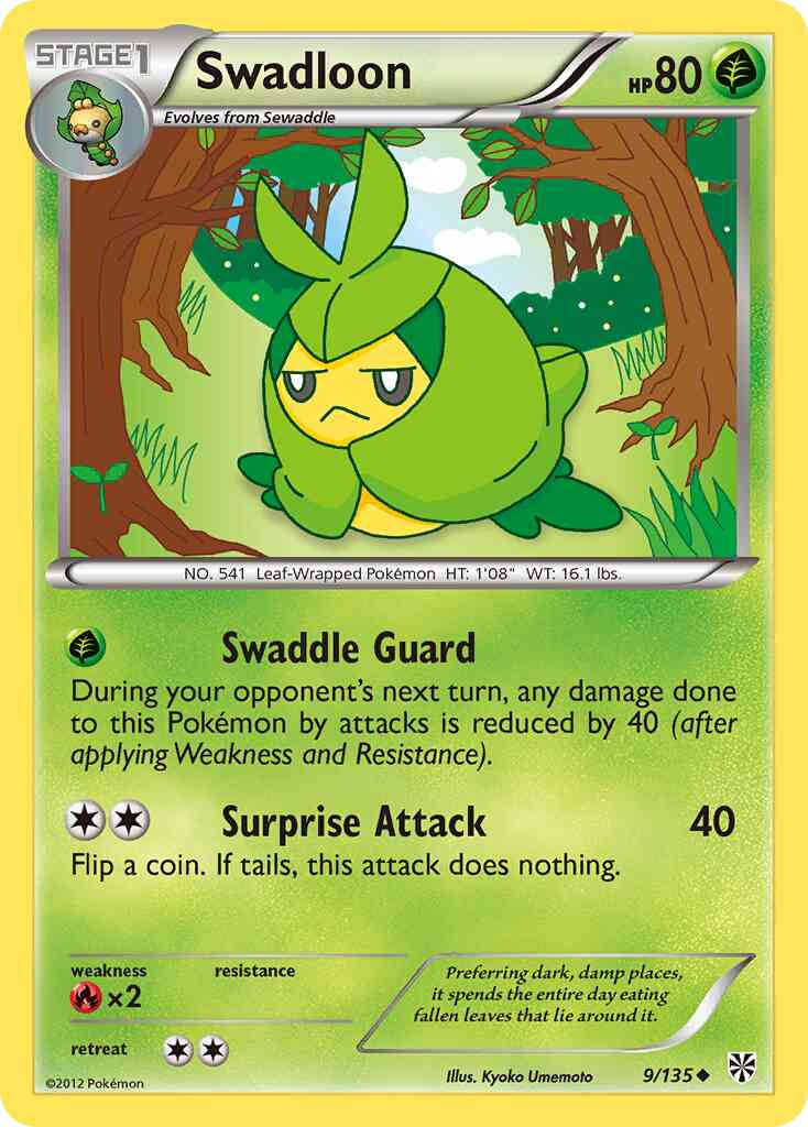 Swadloon - 9/135 - Uncommon [bw8-9] [Reverse Holo]
