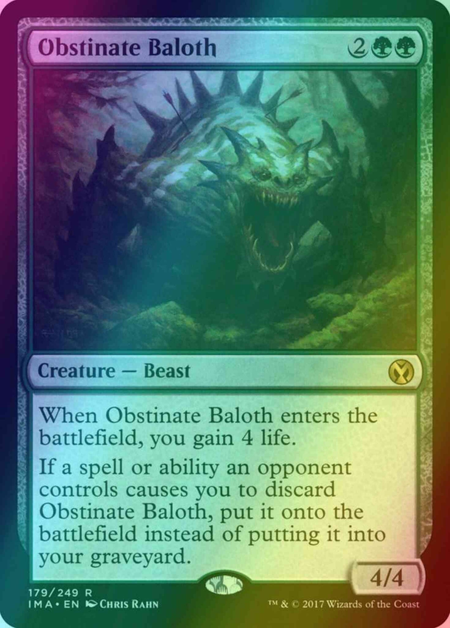 Obstinate Baloth [179] [Iconic Masters] [Foil]