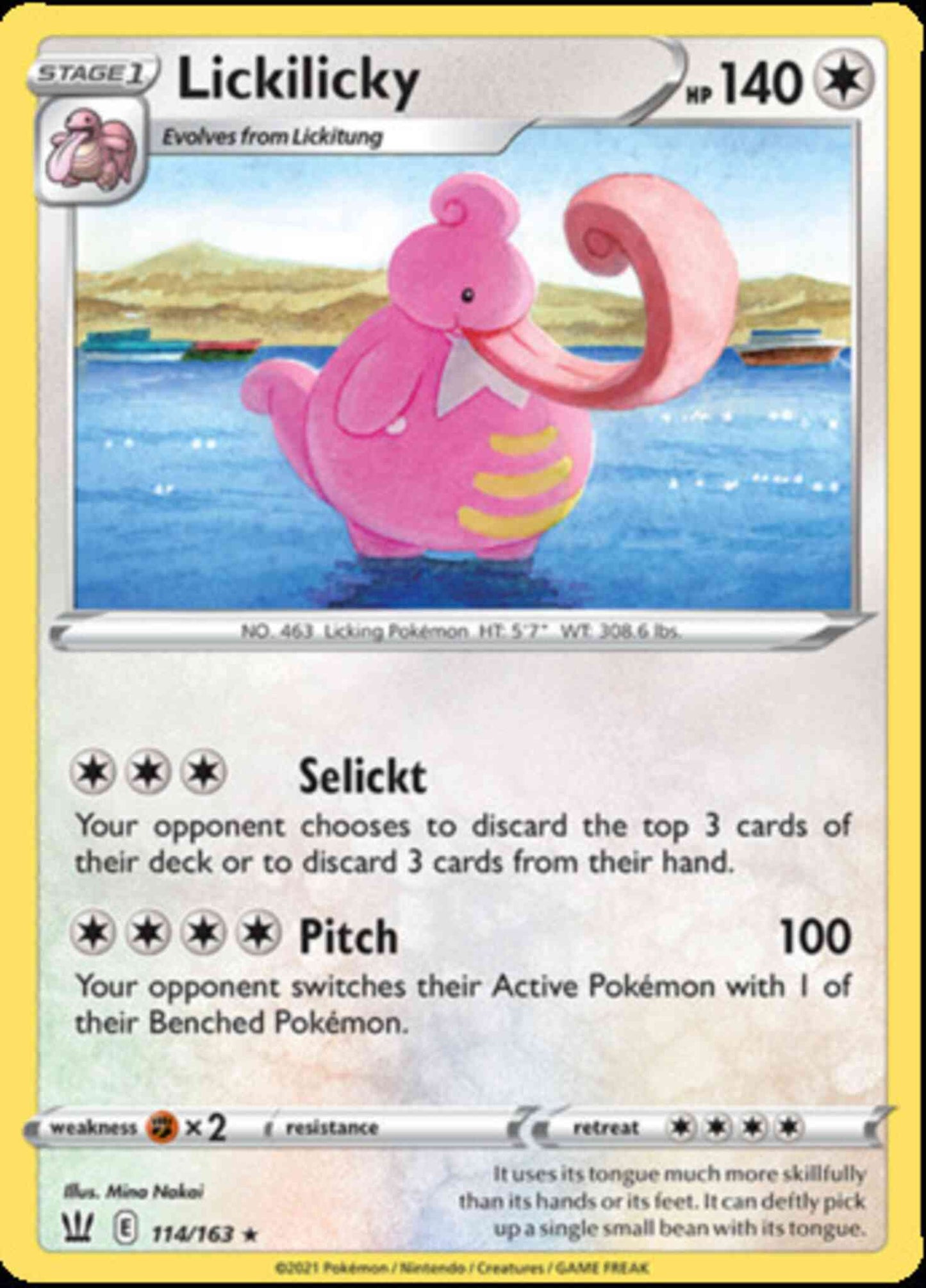 Lickilicky - 114/163 - Rare [swsh5-114] [Reverse Holo]