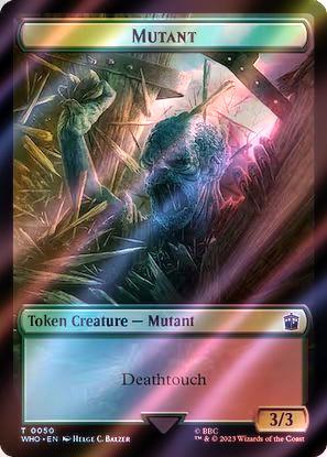 Copy Token (33) // Mutant Token (50) [Universes Beyond: Doctor Who: Tokens] [Surge Foil]