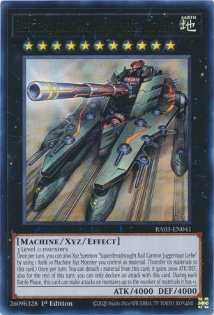 Superdreadnought Rail Cannon Juggernaut Liebe - RA03-EN041 - Ultra Rare - 1st Edition