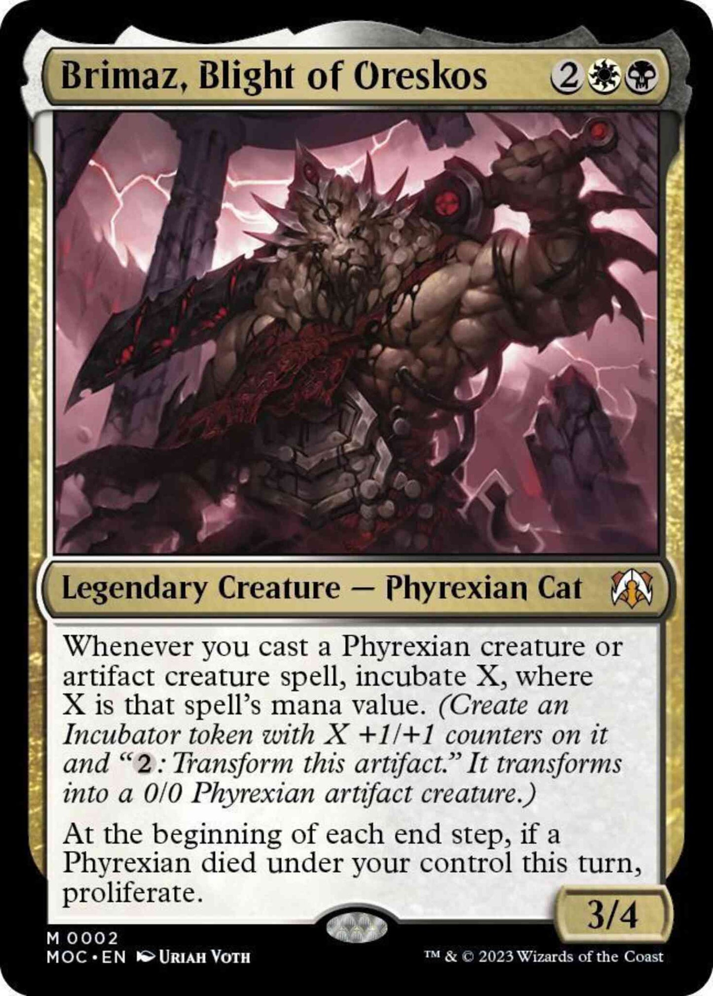 Brimaz, Blight of Oreskos [2] [March of the Machine: Commander] [Non-Foil]