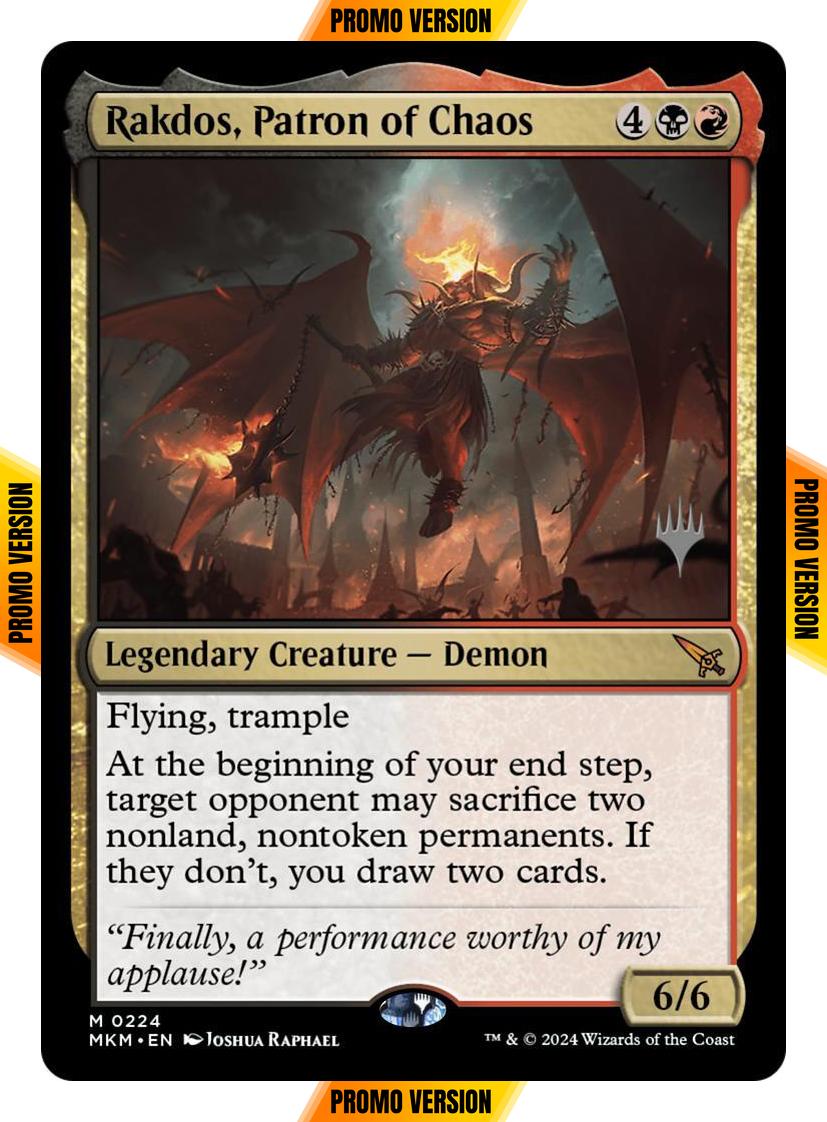 Rakdos, Patron of Chaos [224p] [Promo Pack] [Murders at Karlov Manor: Promos] [Non-Foil]