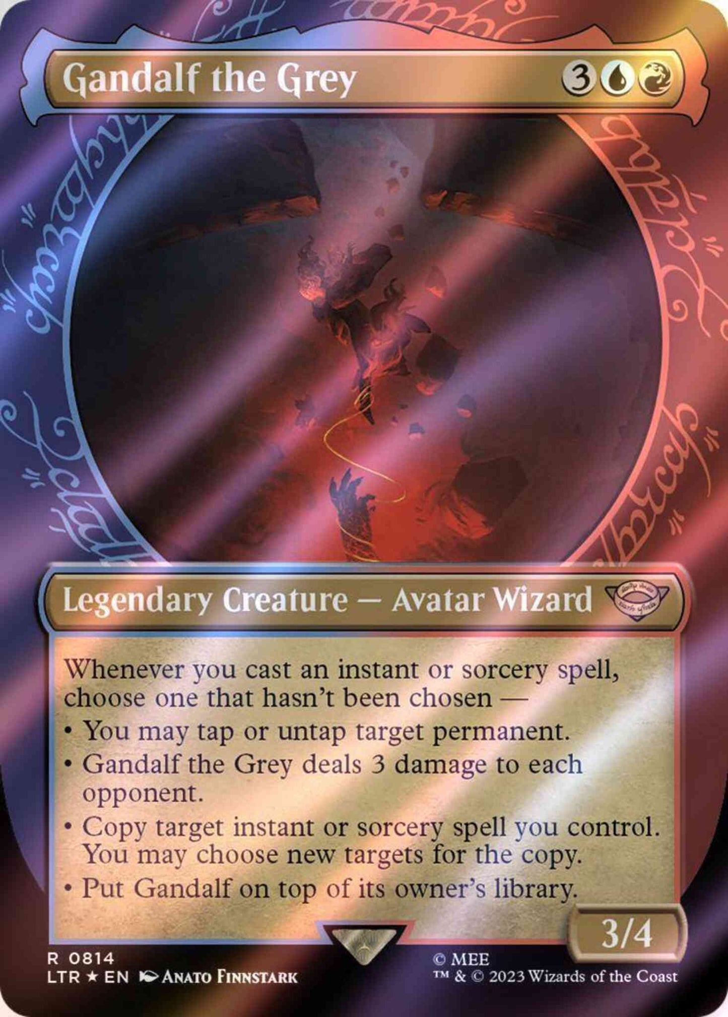 Gandalf the Grey [814] [Ring Showcase] [The Lord of the Rings: Tales of Middle-earth] [Surge Foil]