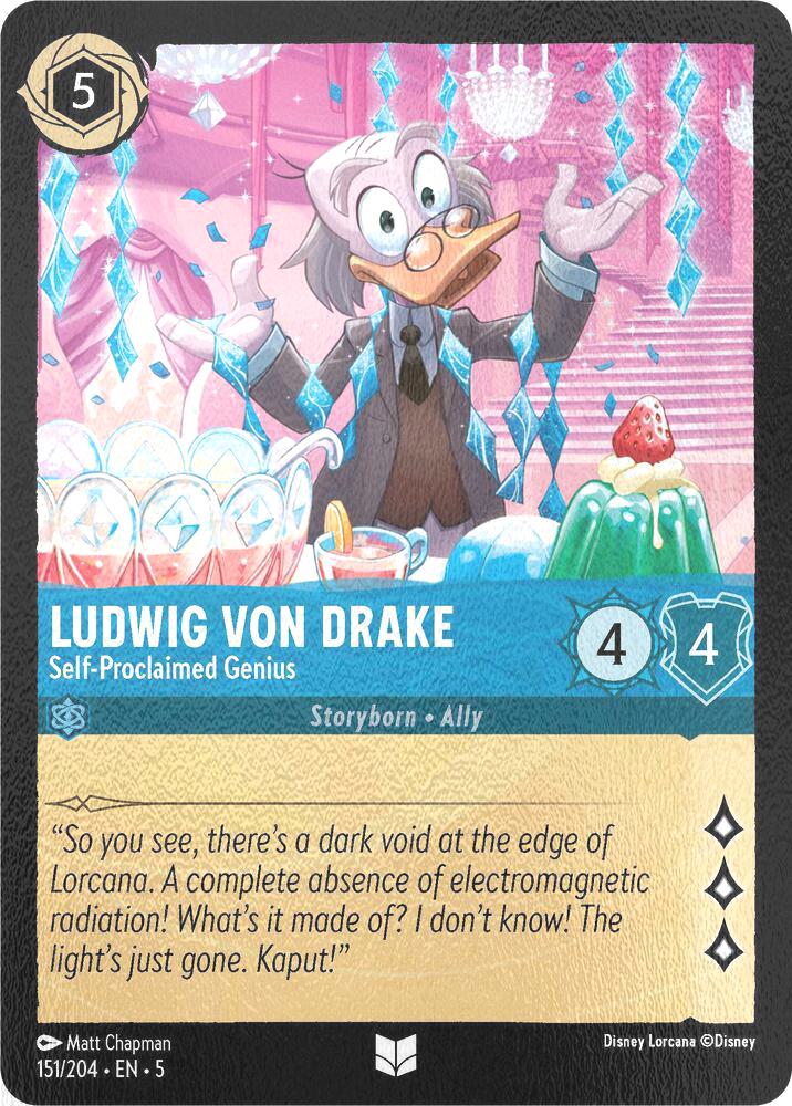Ludwig Von Drake - Self-Proclaimed Genius - 151/204 [Shimmering Skies] [Cold Foil]