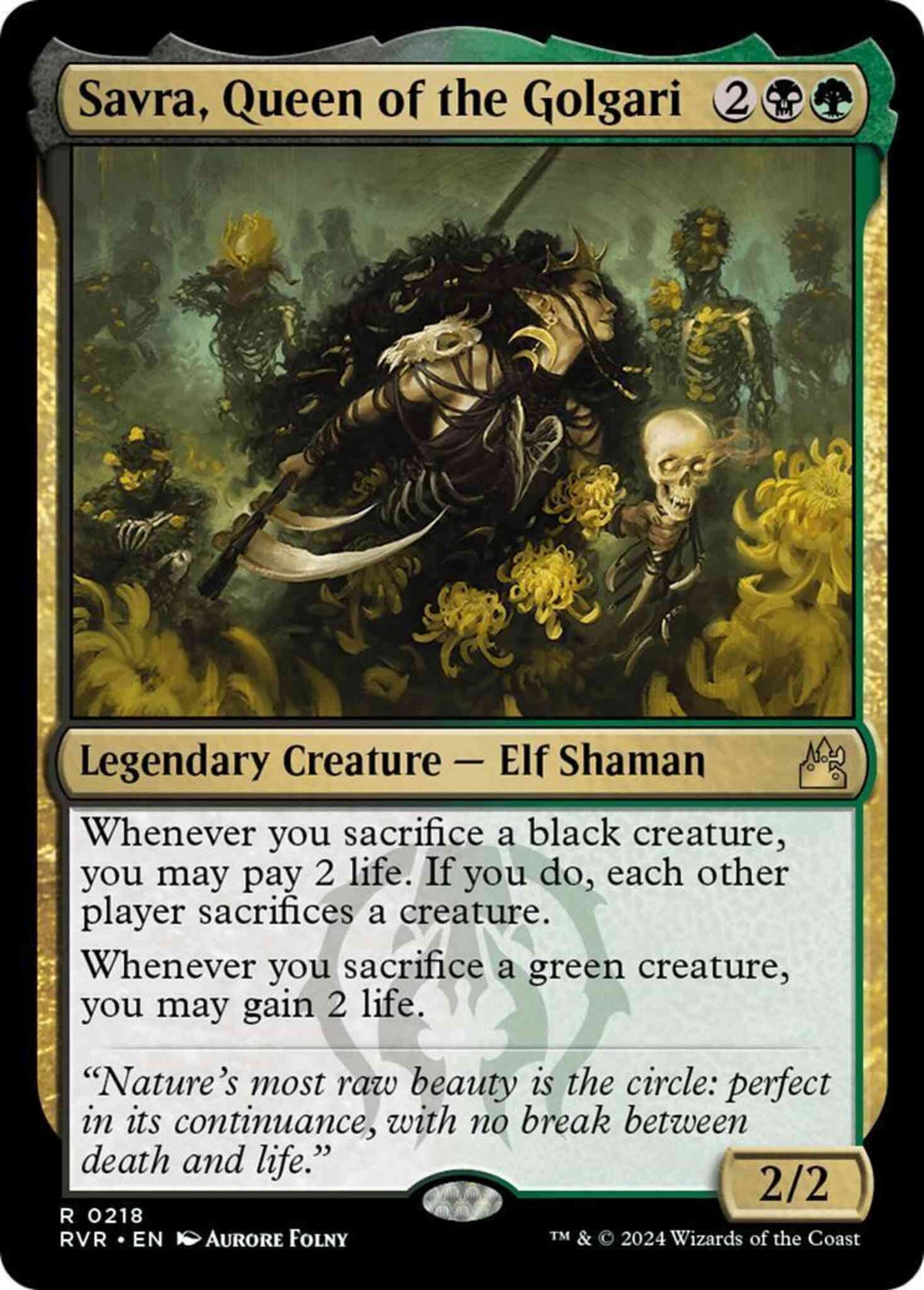 Savra, Queen of the Golgari [218] [Ravnica Remastered] [Non-Foil]