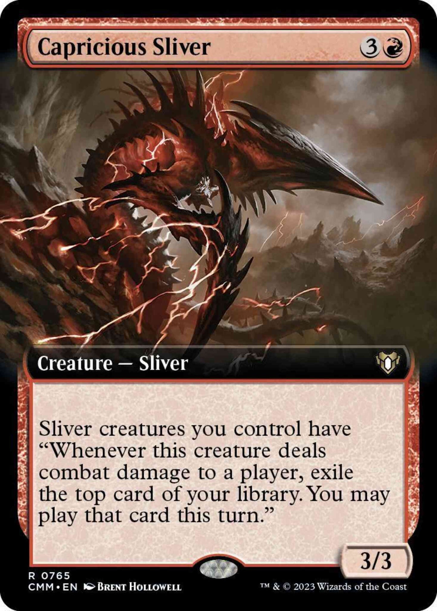 Capricious Sliver [765] [Extended Art] [Commander Masters] [Non-Foil]