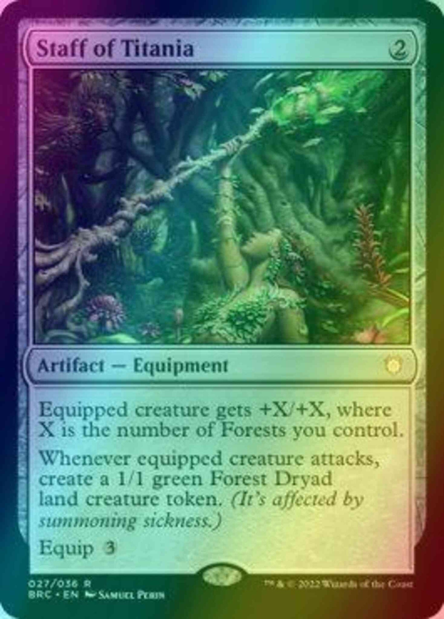 Staff of Titania [27] [The Brothers' War: Commander] [Foil]
