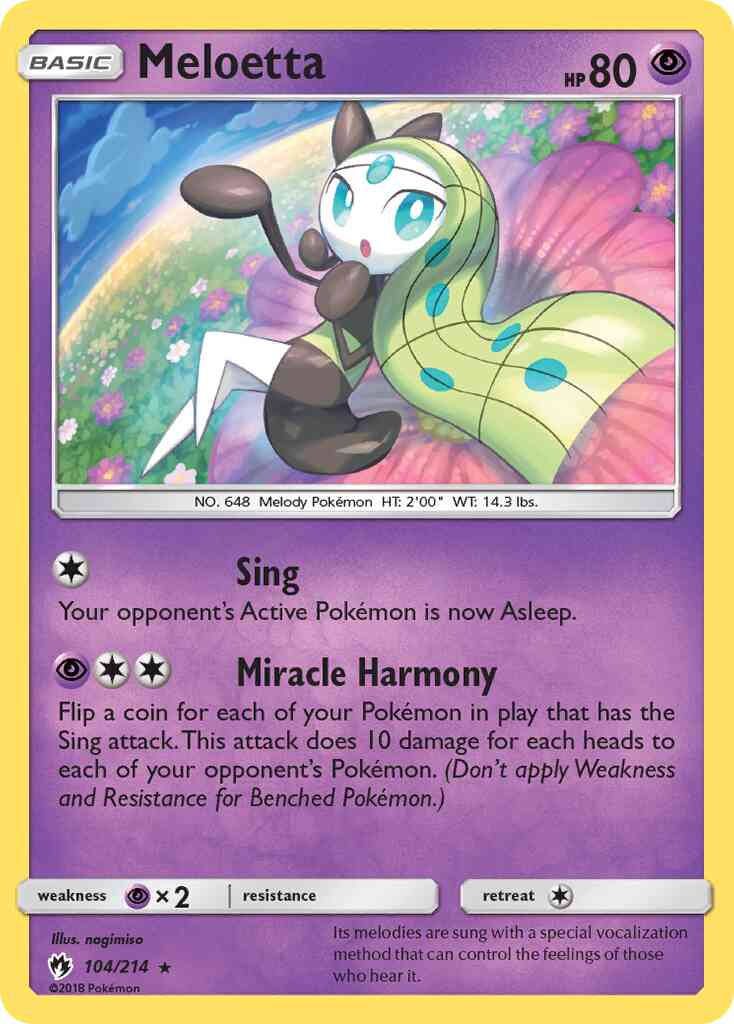 Meloetta - 104/214 - Rare [sm8-104] [Non-Holo]