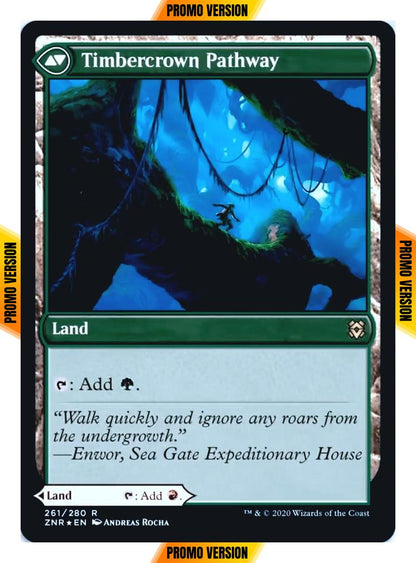 Cragcrown Pathway // Timbercrown Pathway [Prerelease] [261s] [Zendikar Rising Promos] [Foil]