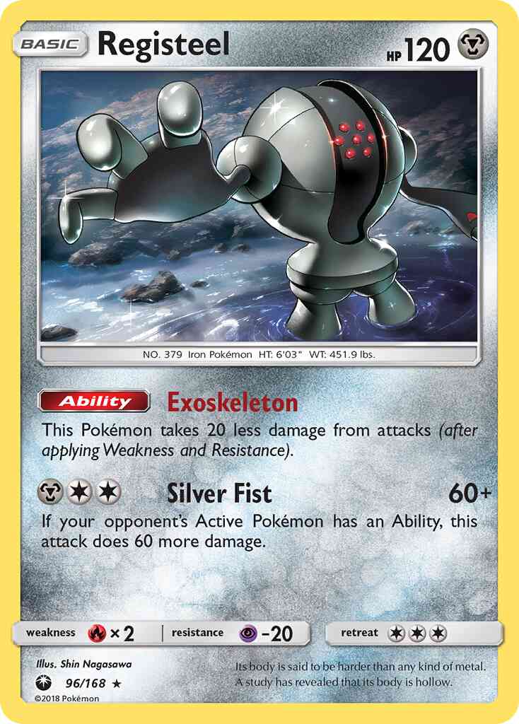 Registeel - 96/168 - Rare [sm7-96] [Reverse Holo]