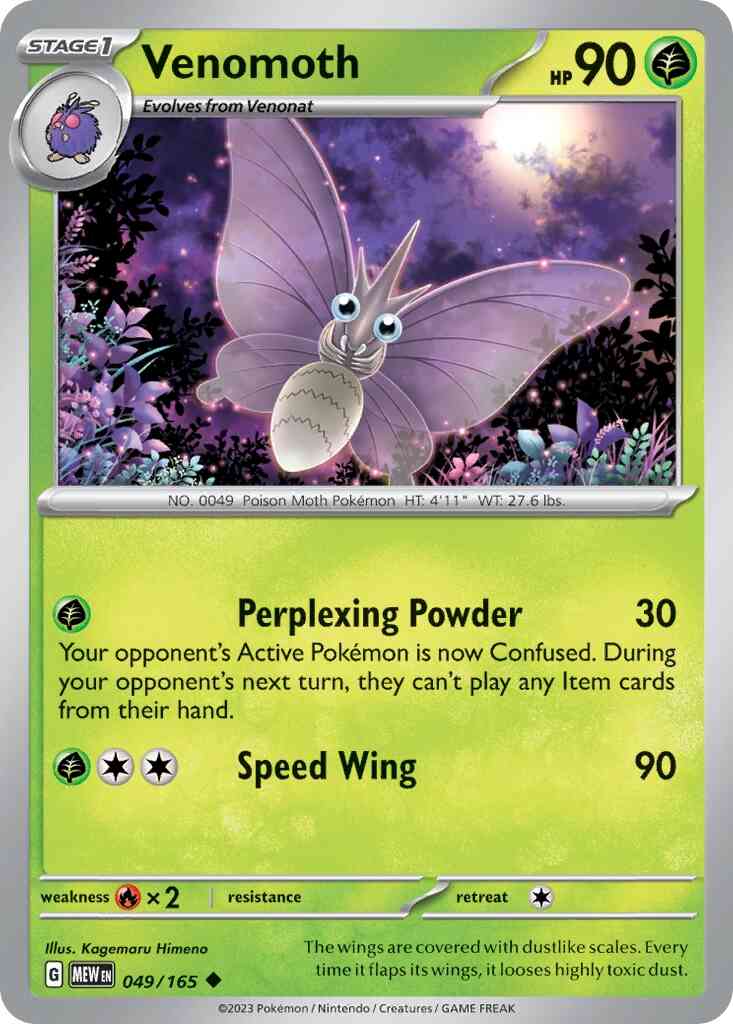 Venomoth - 049/165 - Uncommon [sv035-049] [Non-Holo]