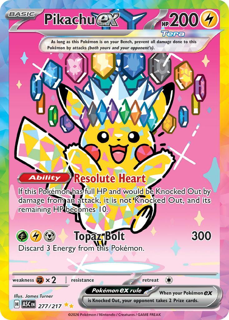 Pikachu ex - 277/217 - Special Illustration Rare [me025-277] [Ultra]
