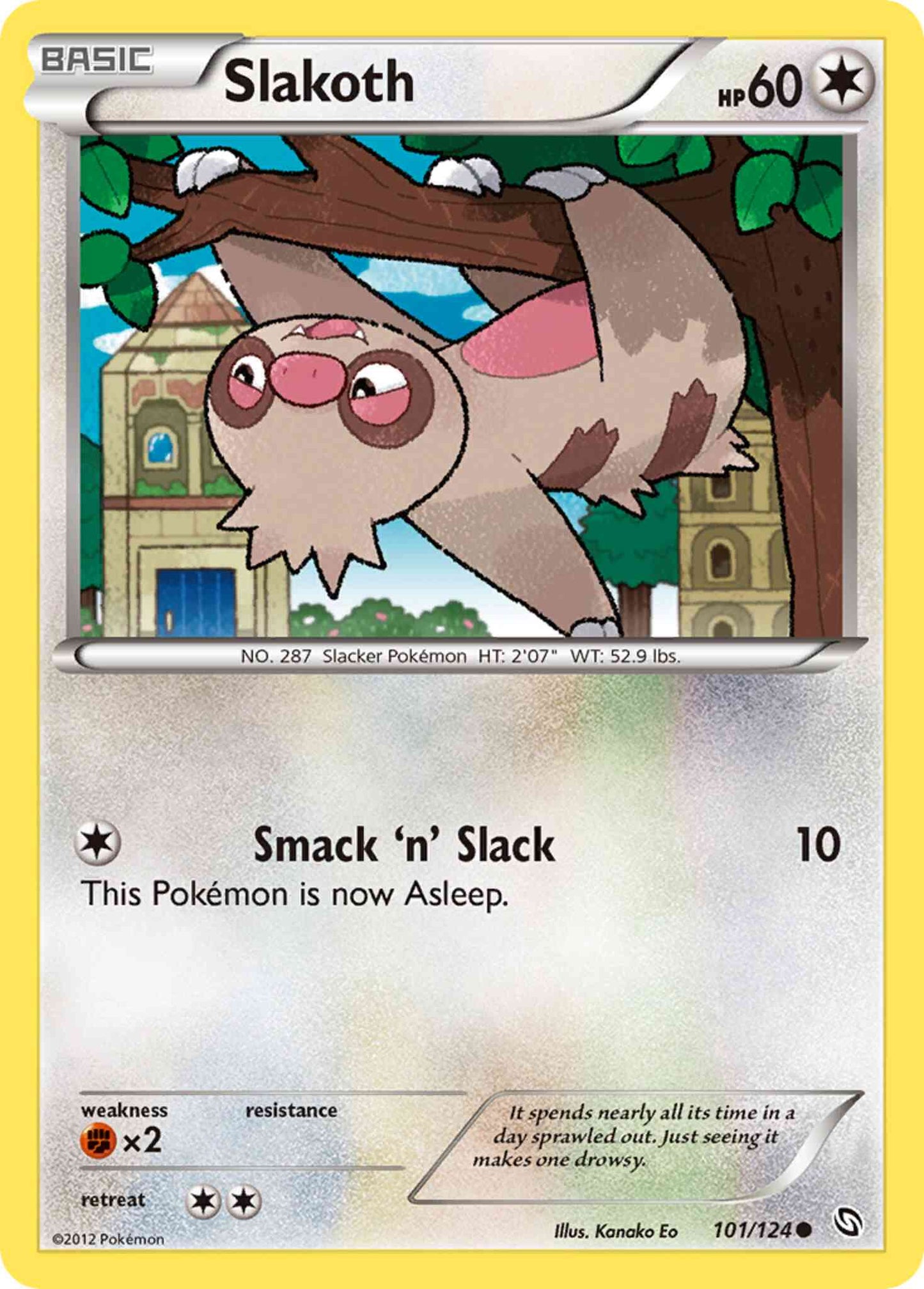 Slakoth - 101/124 - Common [bw6-101] [Reverse Holo]