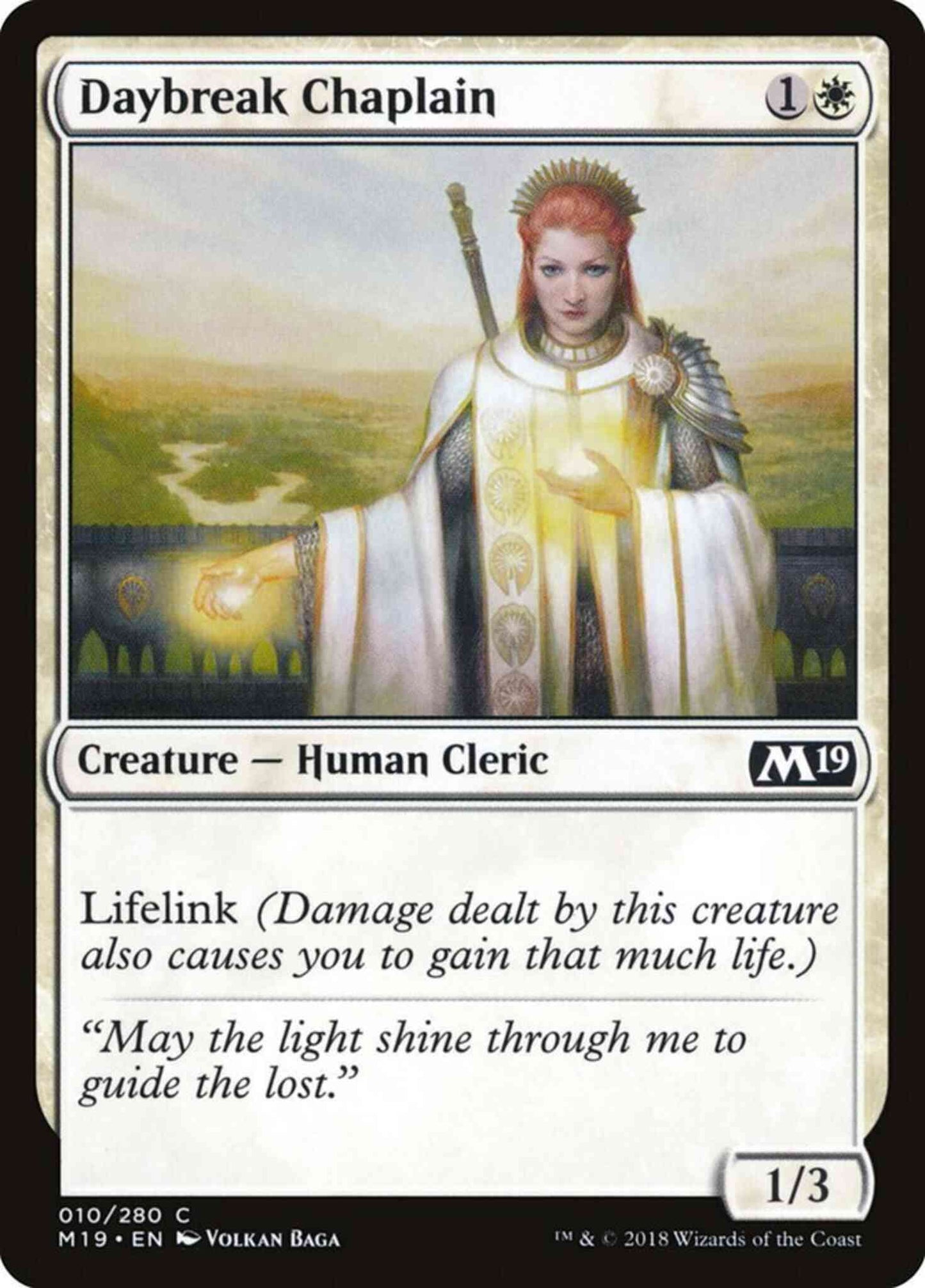 Daybreak Chaplain [10] [Core Set 2019] [Non-Foil]